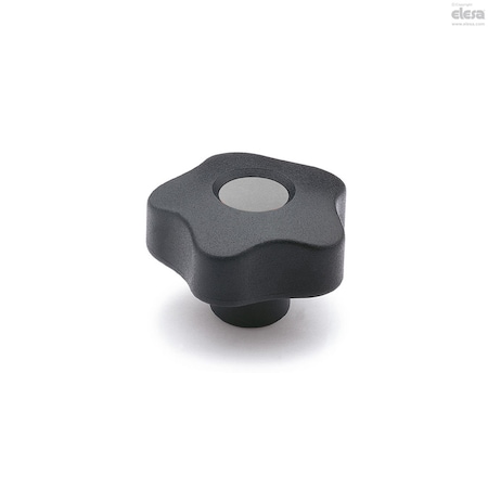 Elesa Black-oxide steel boss, plain hole, with cap, VCT.63 A-3/8-C3 VCT-A (inch sizes)